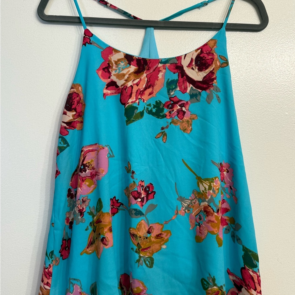Everly Blue Floral Top